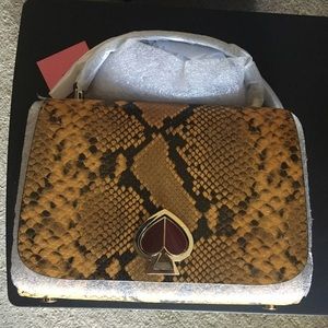 Kate Spade Nicola Med Satchel Marigold Snake print